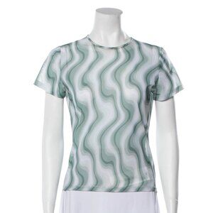 Miaou Mini Tee in Swerve - green/white - size XS